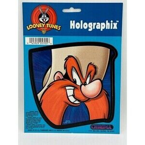 Vintage 1999 Chroma Looney Toons Holographic Decals Yosemite Sam 5x5